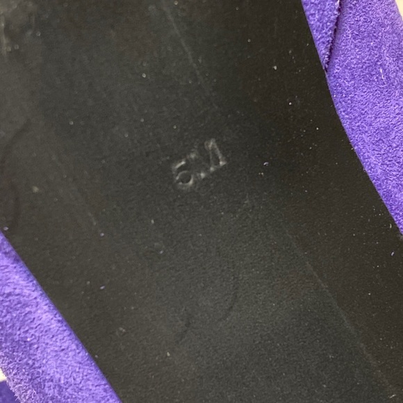 Guess Purple Suede Velvet Heels with Bow Size 5 - Picture 8 of 8